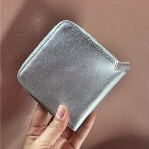 Madewell Silver Leather Wallet